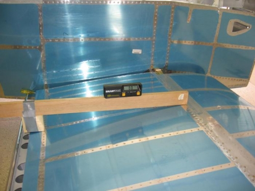 Setting the wing incidence