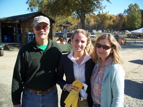 Jim, Caroline and Cathy Anderson at the hunter/jumper competition