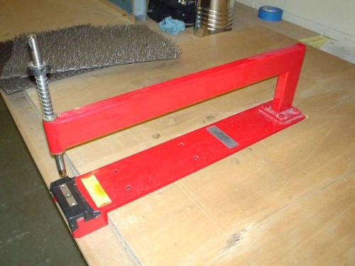 C-Frame with plywood base