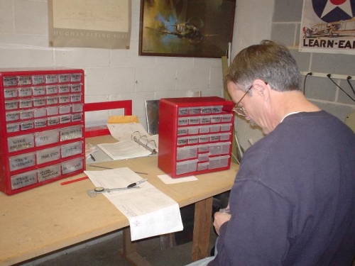 Jim labeled all of the drawers for hardware so that they are truly readable.