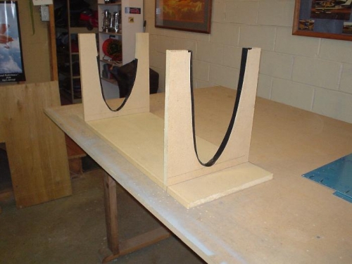 Leading edge cradle, made out of MDF