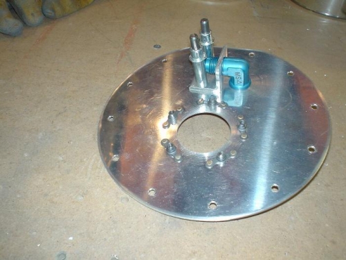 Left fuel tank inspection plate with nut plates for the fuel sender