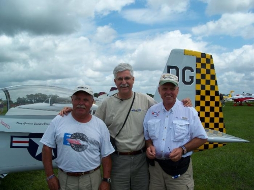 Doug Gardner, me and Vic Babiyak in front of Doug's 8A