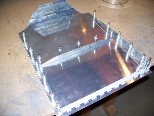 Cooling ramp, clecoed to  the bench top