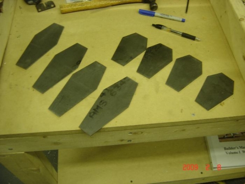 Flap and aileron support frame ends before bending