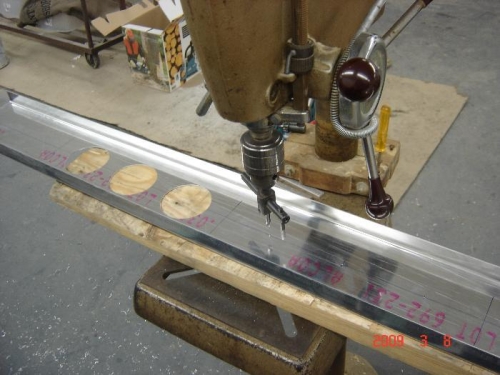 Drilling lightening holes