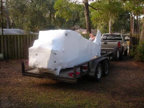 Bearhawk Airframe on Mike's trailer from Texas.