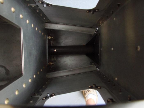 Tail spring mount temporarily installed