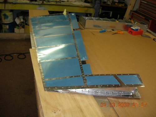 Main spar & counrtbalance rib rivetted