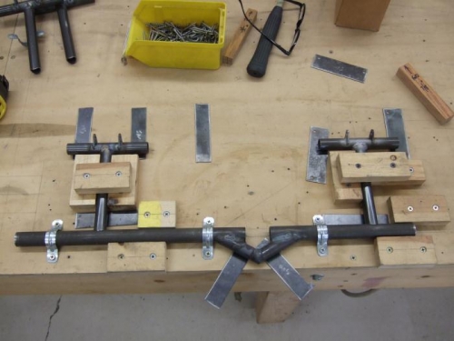 Holding parts in with a jig