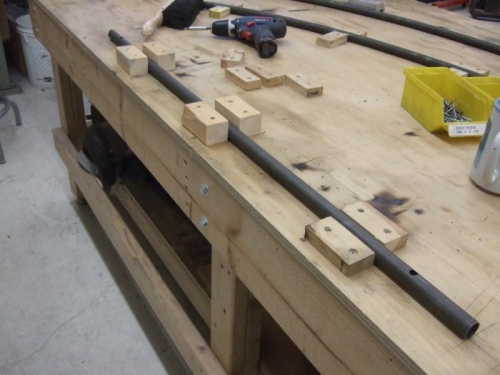 Putting in extended jig blocks