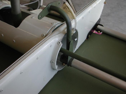 Aileron crank in position and secured