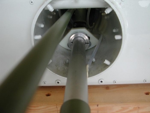 Aft control stick inside boom