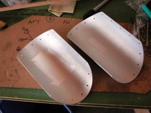 Drilled rivet holes in doubler plates