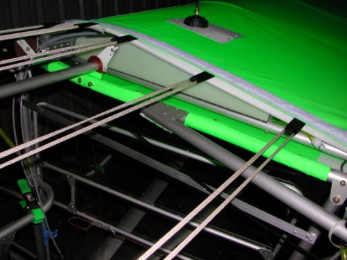 Velcro tape secures bottom edges