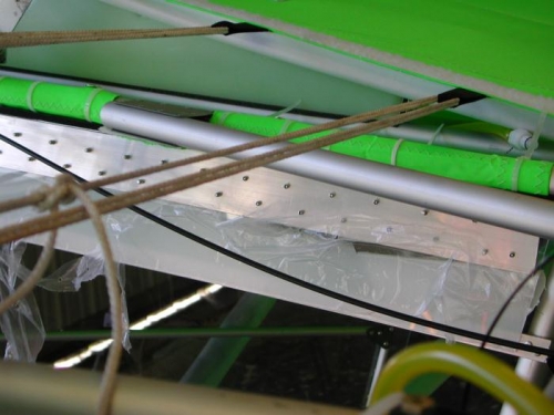 Left transom in place