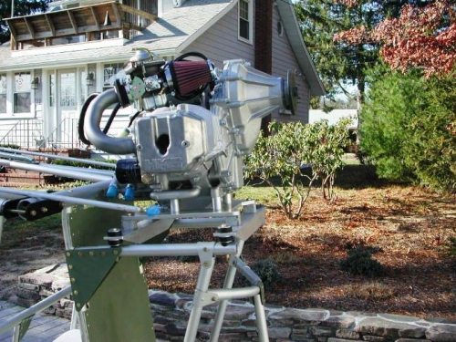 Prop output in upper position