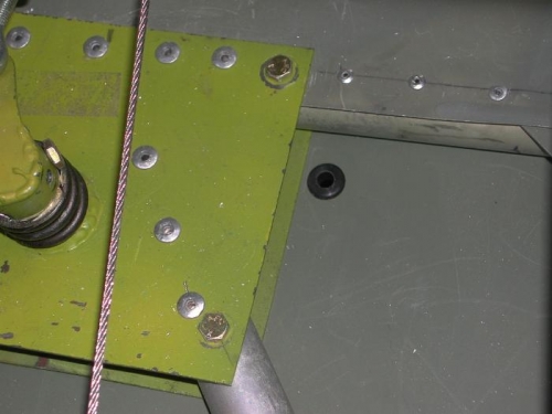 Grommet in floor pan for LED power leads