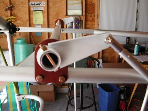 Flap left push rod connected to crank