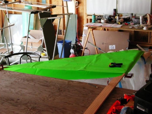 Getting ready to cover vert. stab.