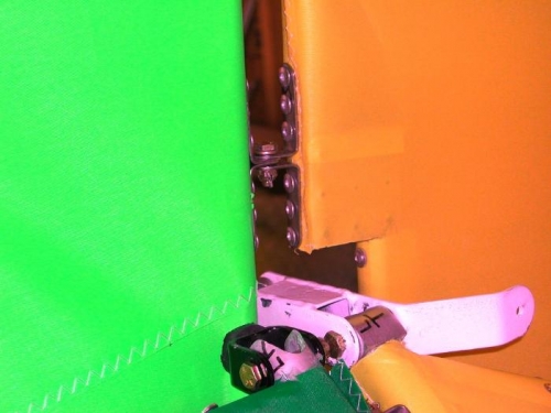 Rudder attached to tail