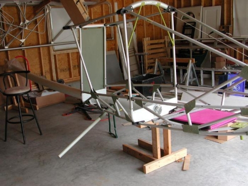 Landing gear legs in place