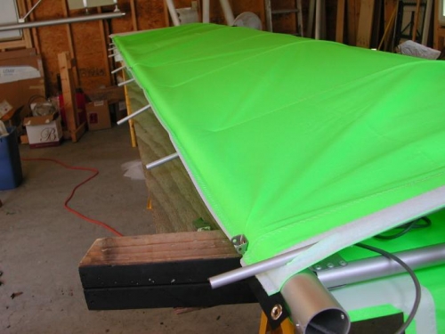 Upper battens in progress