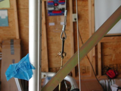 Cabin end of aileron cable