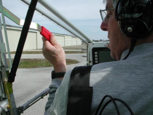 Flap handle in place