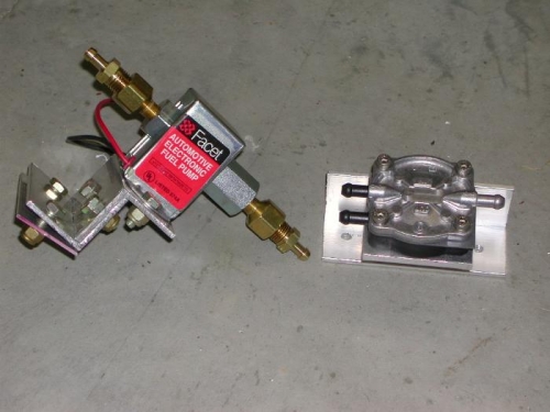 Fuel pumps with mounting brackets