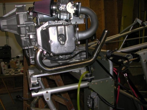 Exhaust pipes located