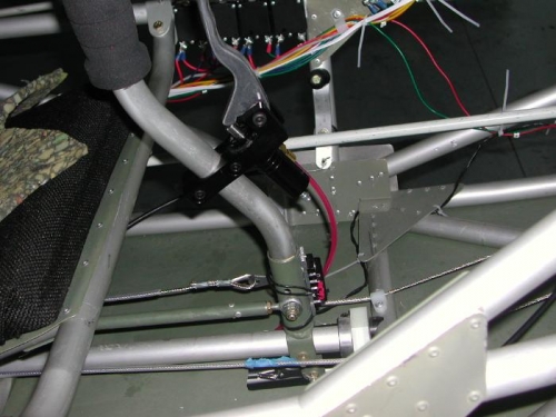 Pink brake fluid in line