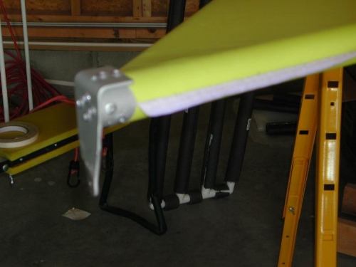 Horn secured to flap