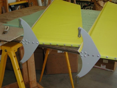 Horns riveted to ailerons