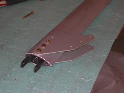 Both gussets secured into place