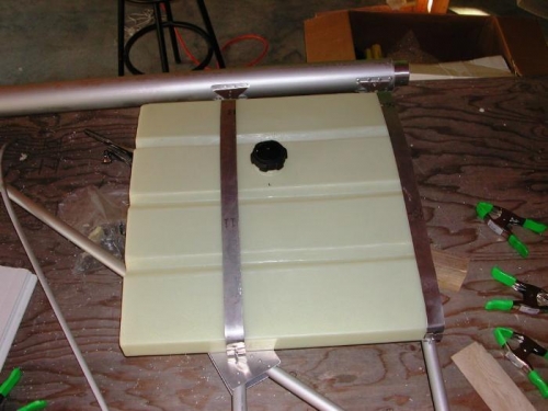 Left wing tank in place