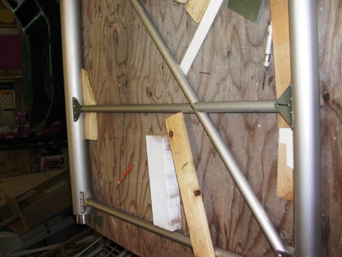 Tank braces in place