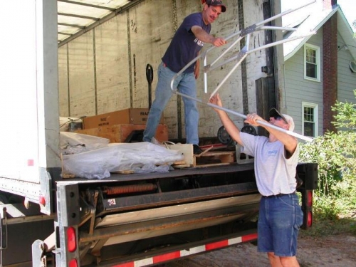 Unloading from truck