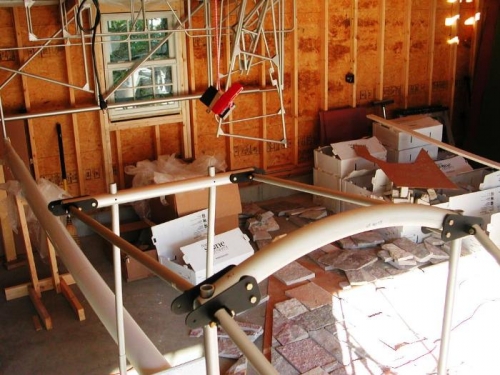 aft and forward brackets in place