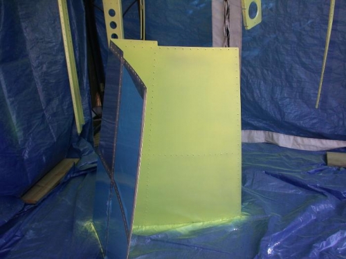 Vertical Stablizer Skin Primed