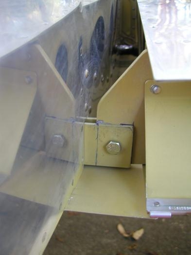 Right rear spar drilled