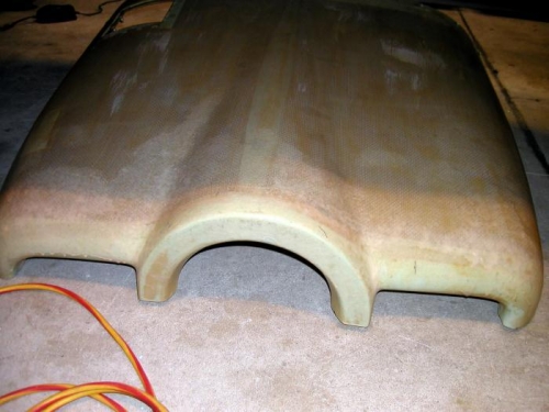 Top with filler in the pin holes, more sanding