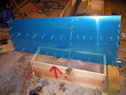 Skin back drilled, wow the structure gets strong once the skin is in place.