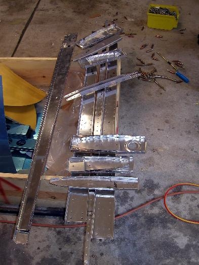 Horizontal stab disassembled
