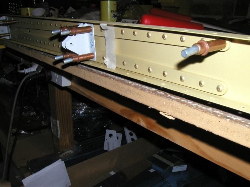 Rivets in the rear spar
