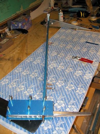 Skeleton adn counter balance ribs clecoed together