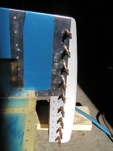Left elevator witth tips fitted and abck drilled