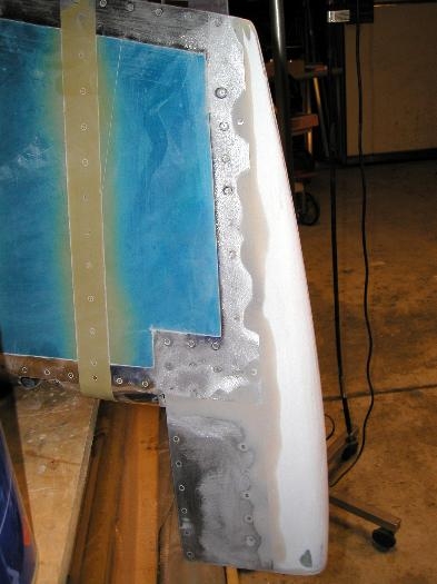 Rght view of rudder after sanding