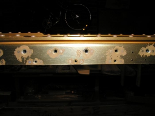#6 nut plates riveted on adn counter sunk