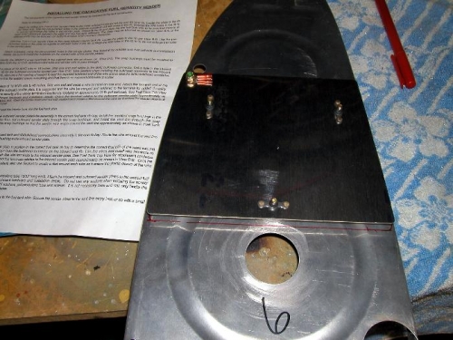 Front view of sender plate